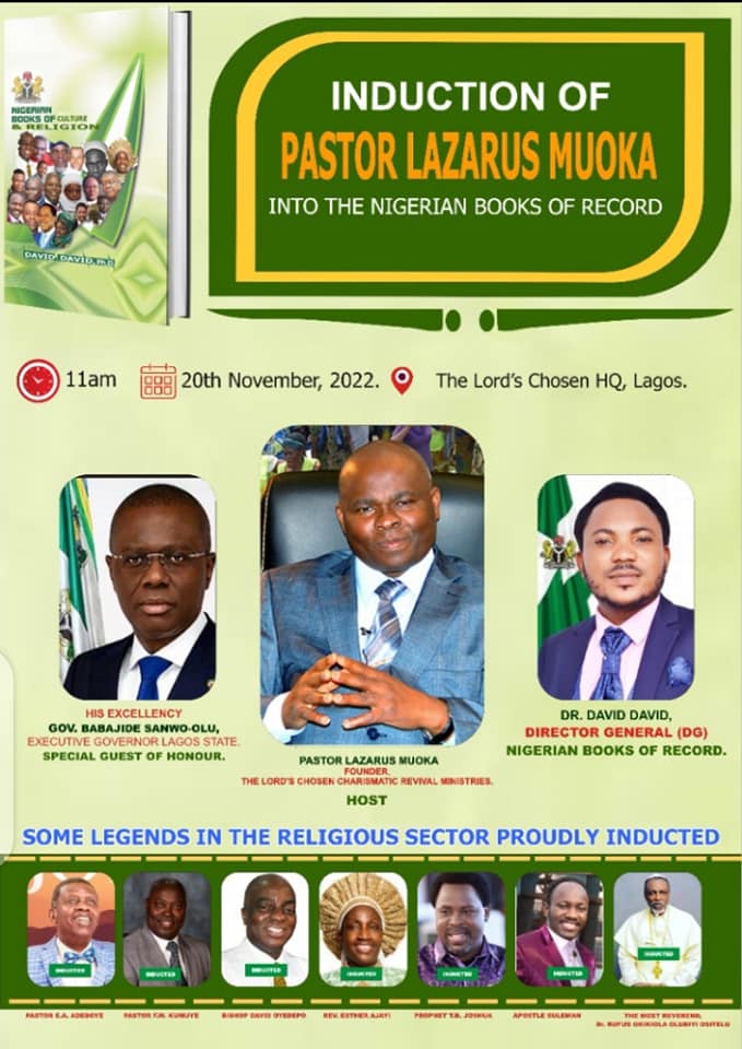 Over the weekend, I inducted Lazarus... - Prof. David David