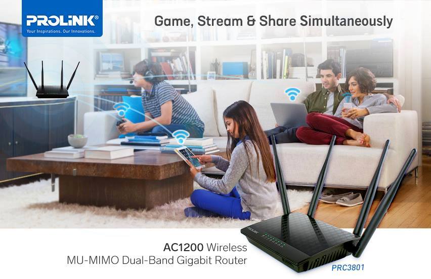Prolink Serbia - The PRC3801 Wireless AC1200 Dual-Band Gigabit Router ...
