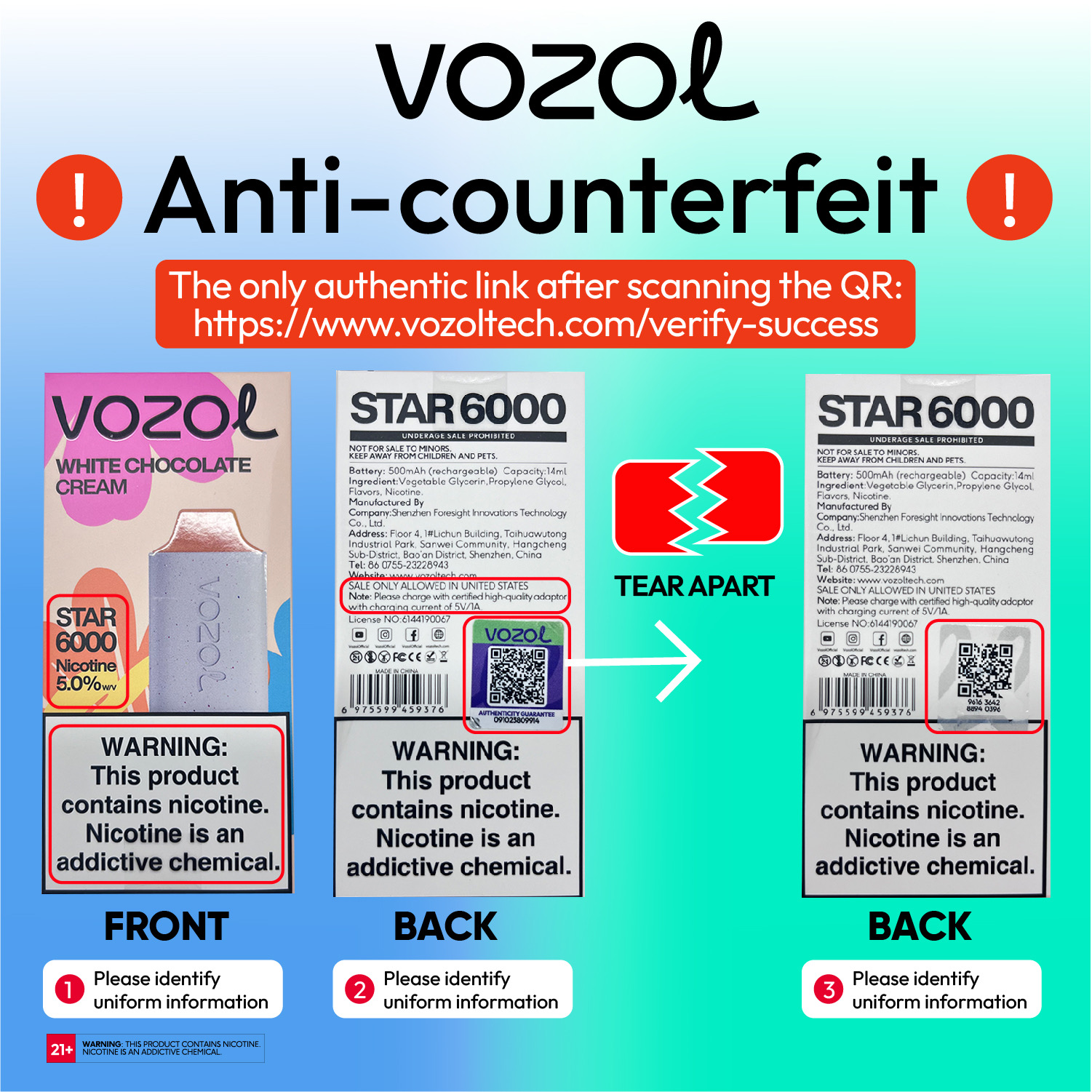 verify disposable vapes 👉VOZOL has updated our anti-counterfeit information. . The only authentic link after scanning the QR code: . https://vozoltech.com/verify-success . 👉Before you buy, pls the device first. #vozol #vozolusa #vozoltr #Fashion #lifestyle 10 Best Nic Salt IVG XL 35K Prefilled Cartridge Kit E-liquid flavor:Passion Fruit