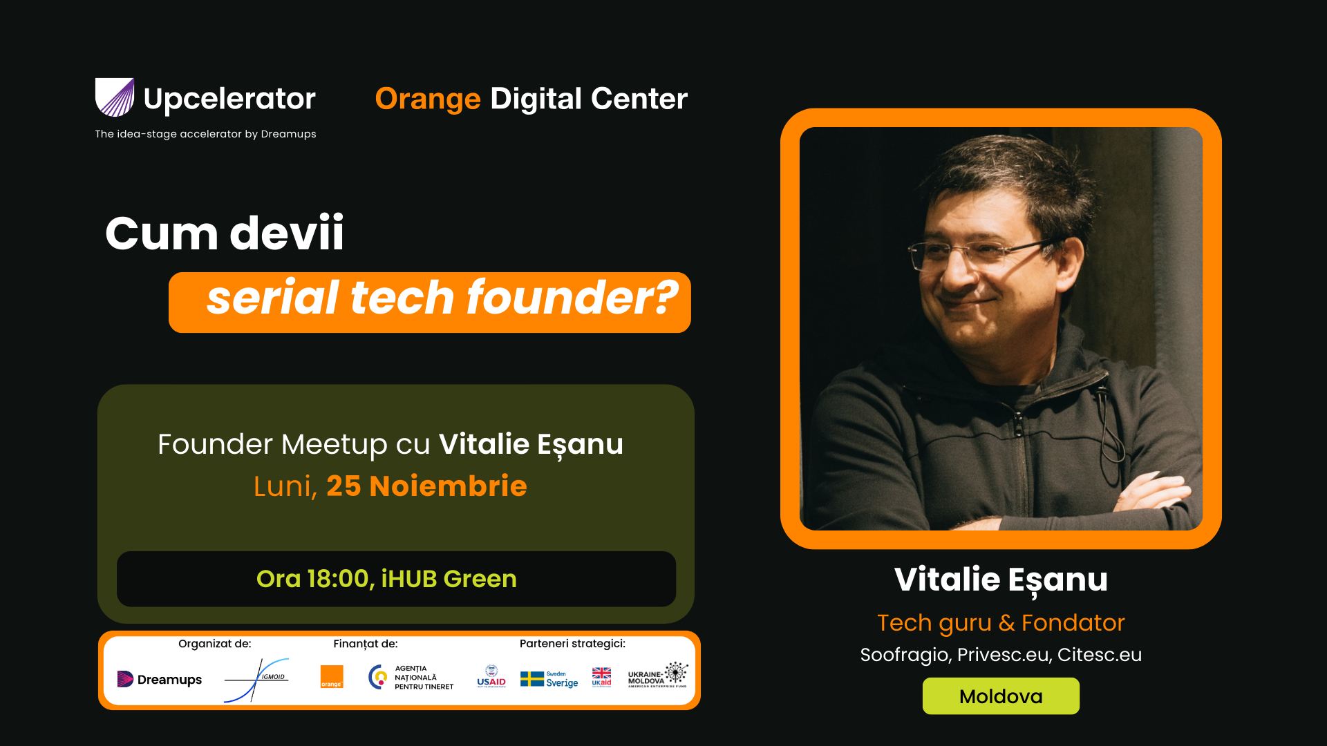 Founder Meetup cu Vitalie Eșanu - Cum devii „serial tech founder”?