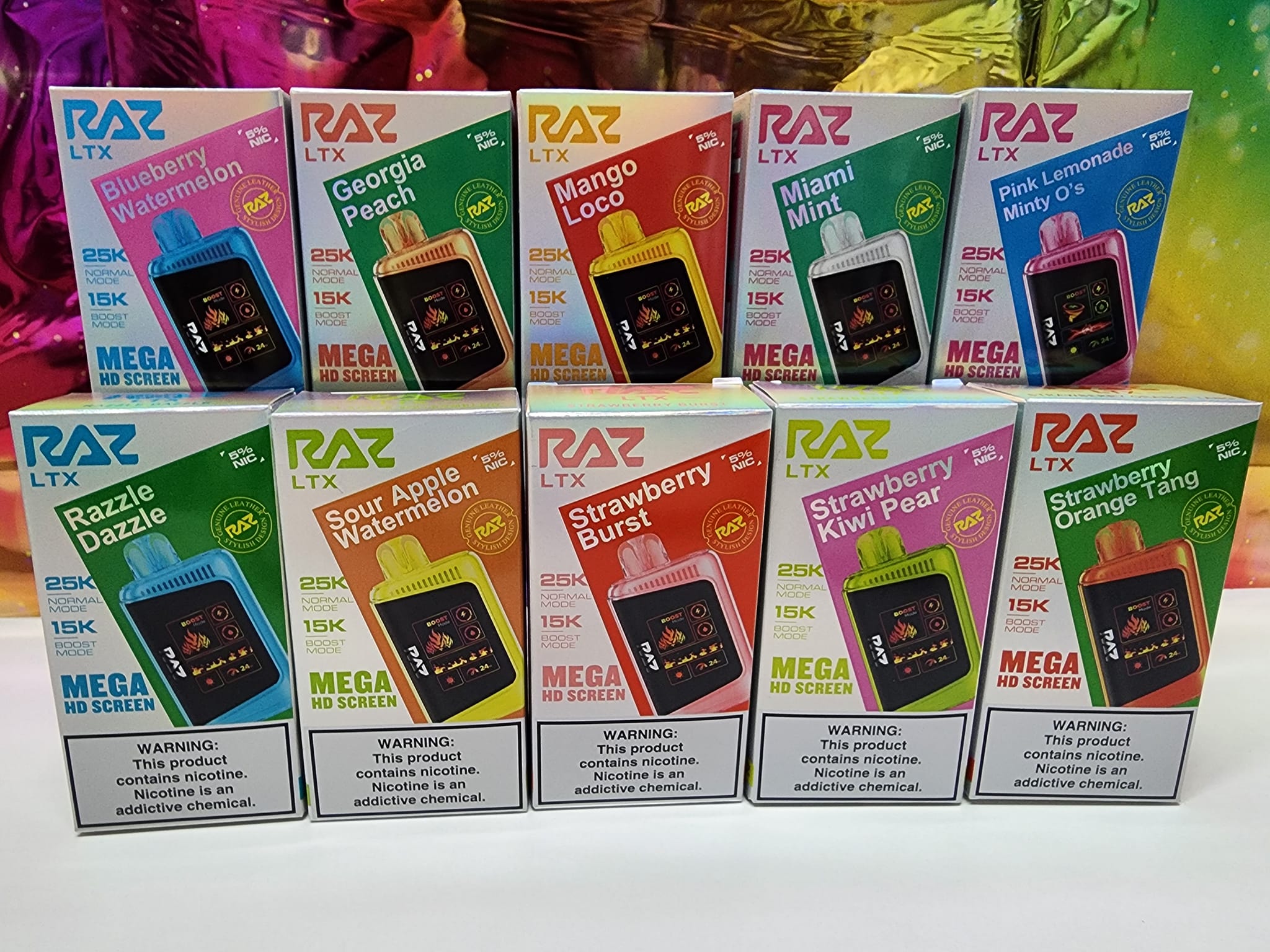 blueberry watermelon raz flavor BACK IN STOCK... LTX We have ALL the Raz LTX flavors in stock These are the flavors that were out of stock Flum Mello 20k Puffs Breeze S50 Flavor:Grape Mint
