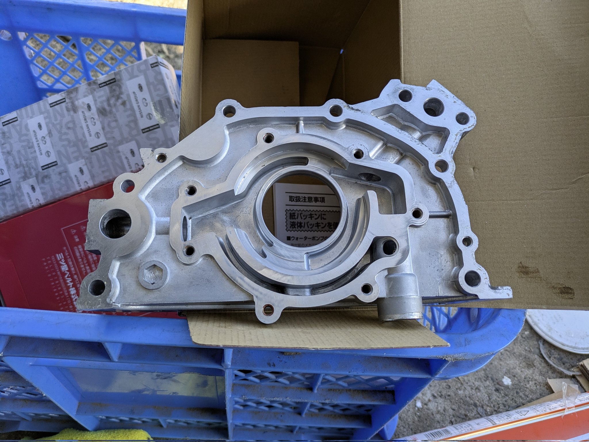 日産 r32スカイライン gtsターボ 油圧強化のためオイルポンプを