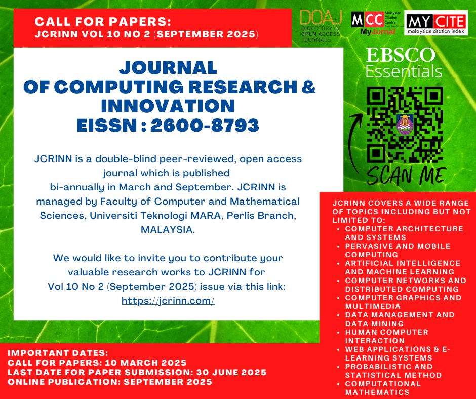 Journal of Computing Research and Innovation : ISSN 2600-8793