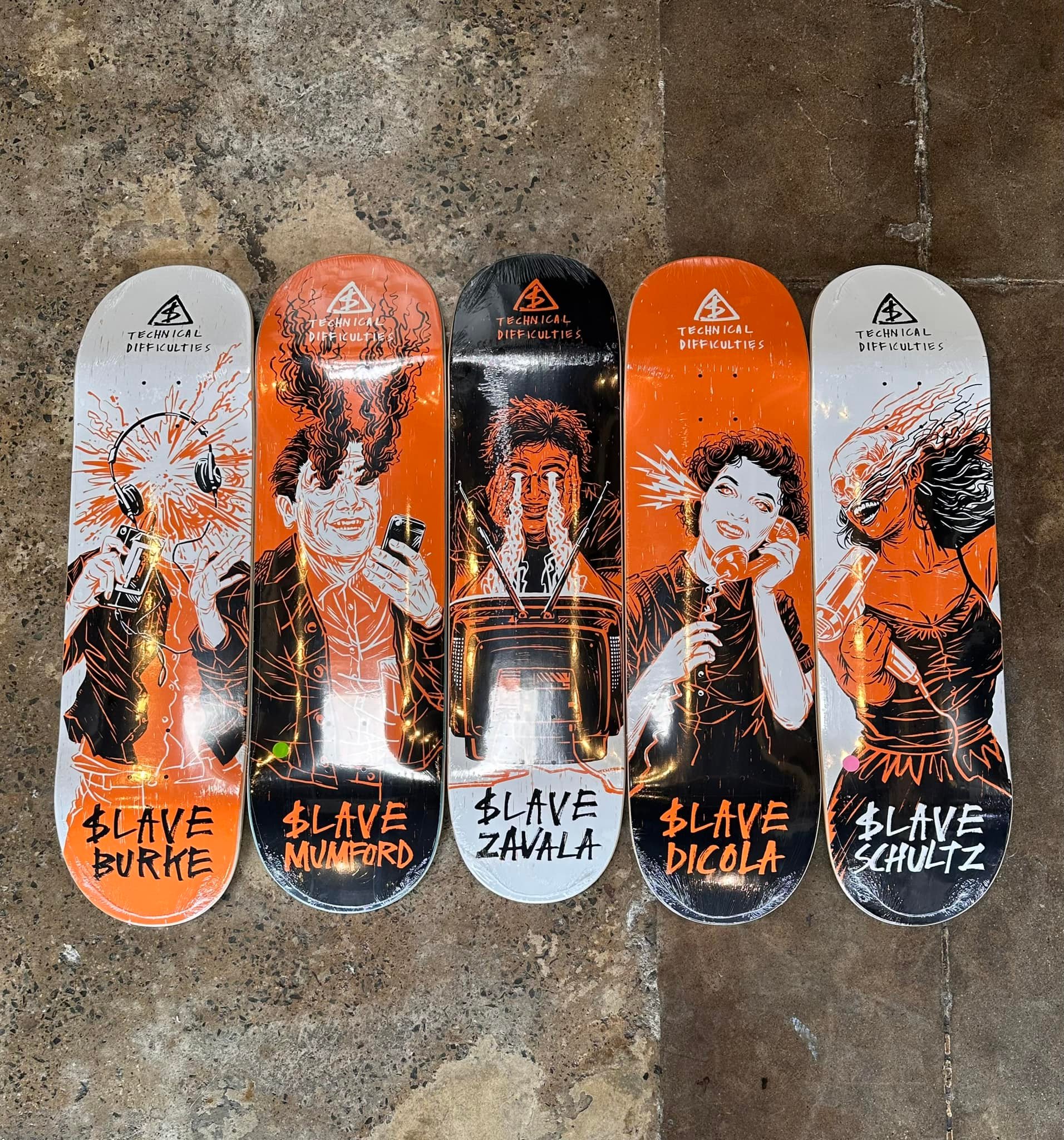 Slave Skateboards classic reissues & Technical Difficulties series 