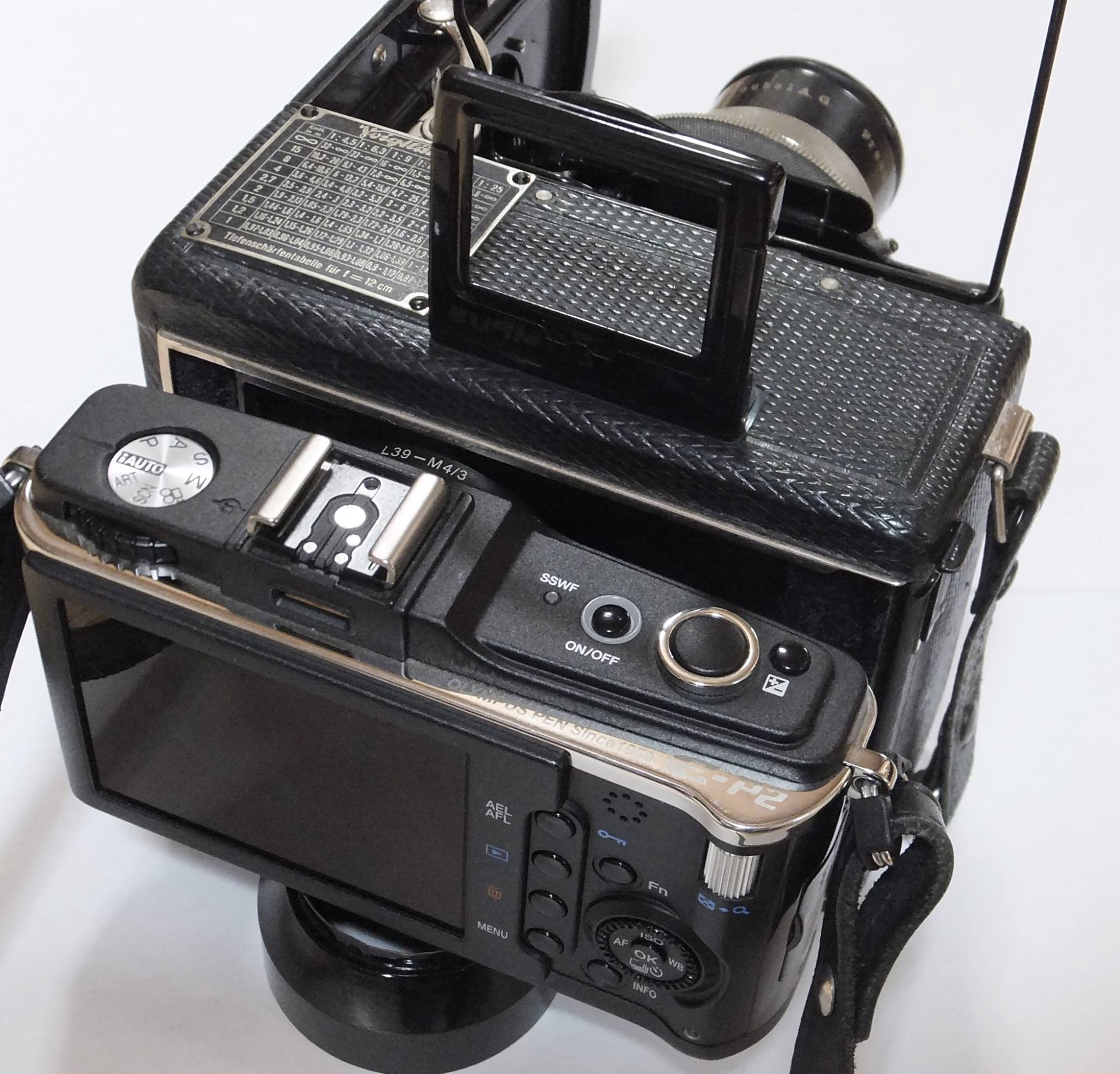 Voigtlander Bergheil Deluxe ジャンク品 Voigtlander Bergheil camera with Plaubel Tele Makinar lens