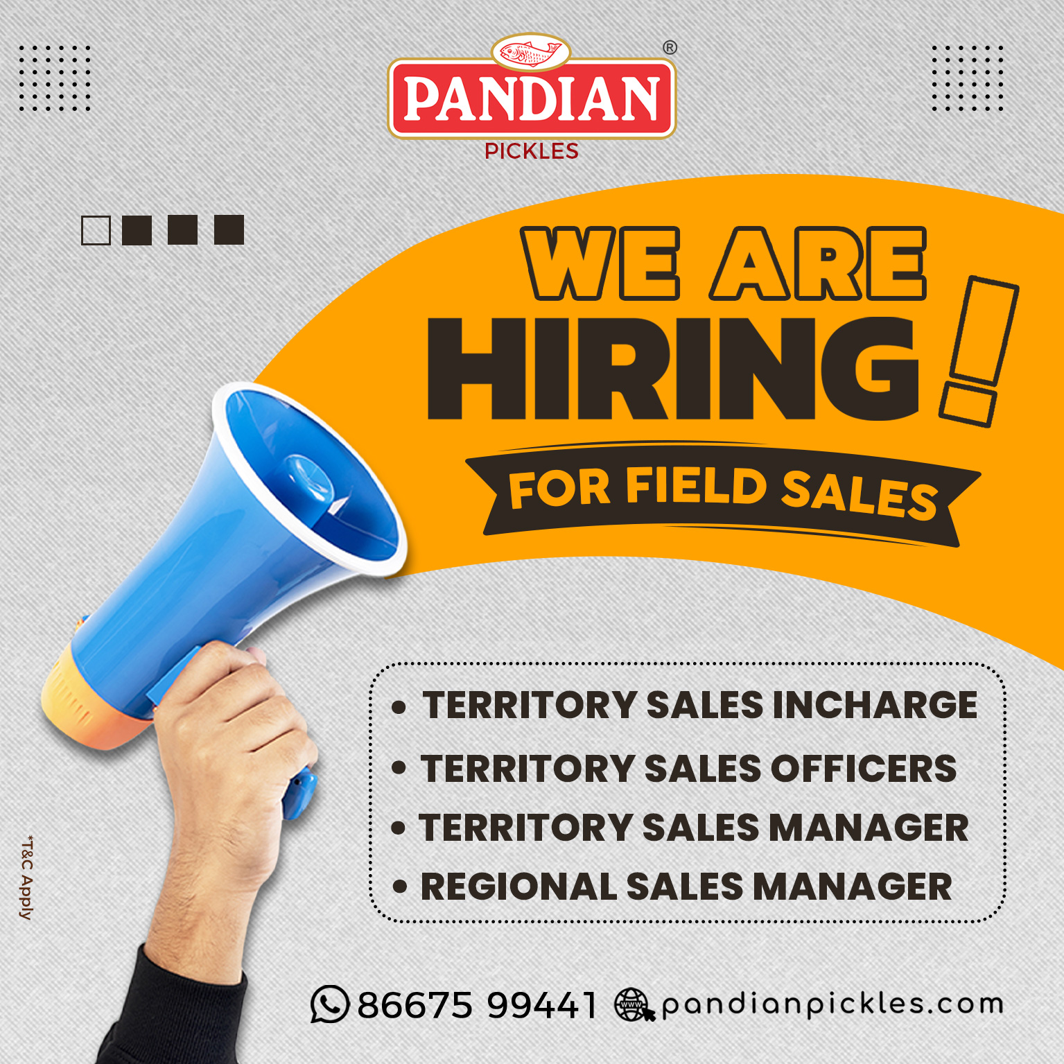 Pandian - 📢 WE'RE HIRING! Join the spice squad at Pandian Pickles – and ...