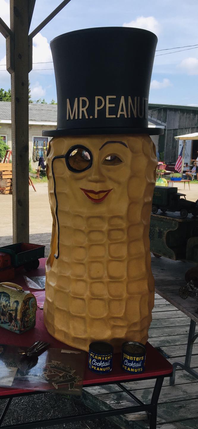 Here's a Mr Peanut bank from the 60s that I painted like a model kit….
