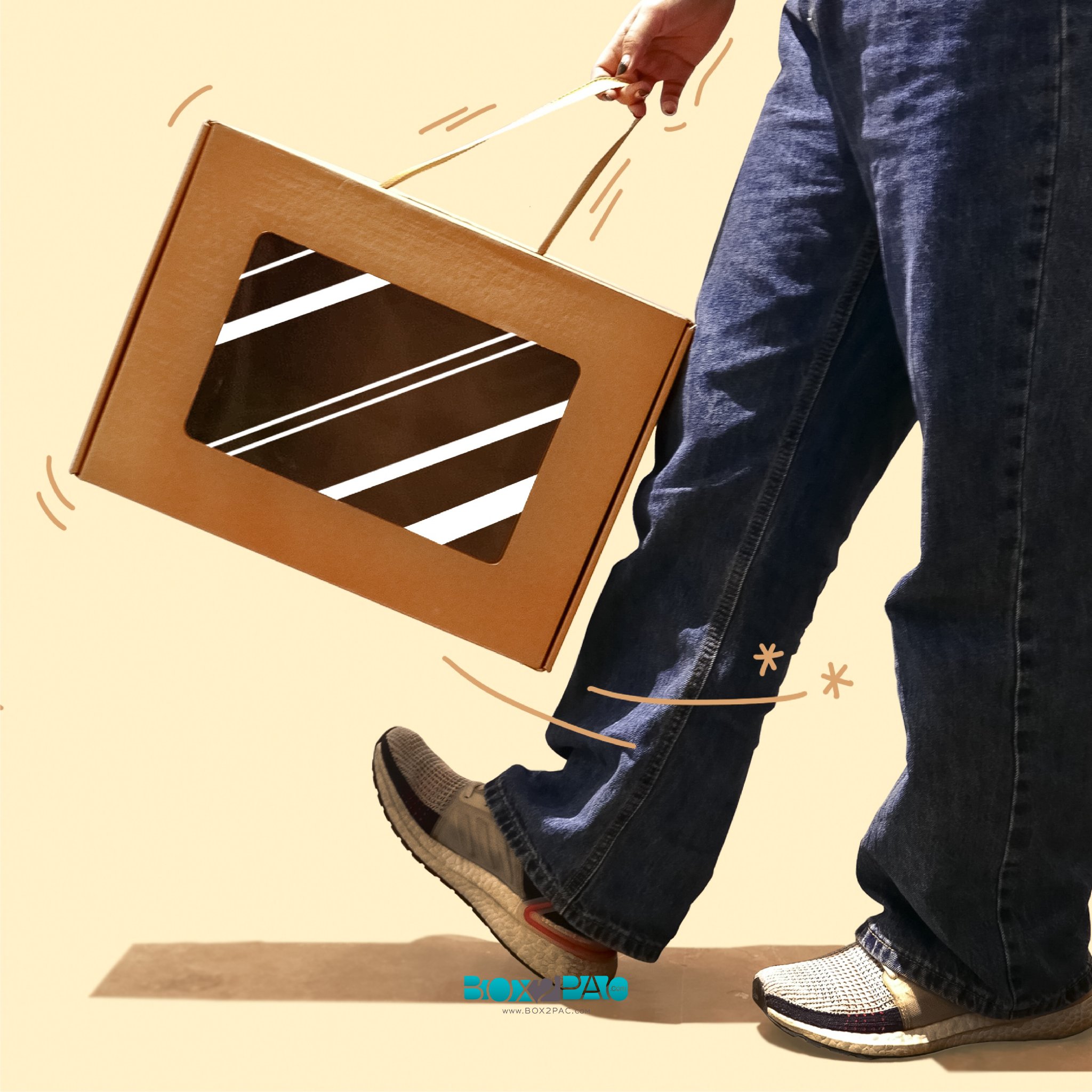 BOX2PAC - [WINDOW] String Carry Cardboard Box Easy to... | Facebook