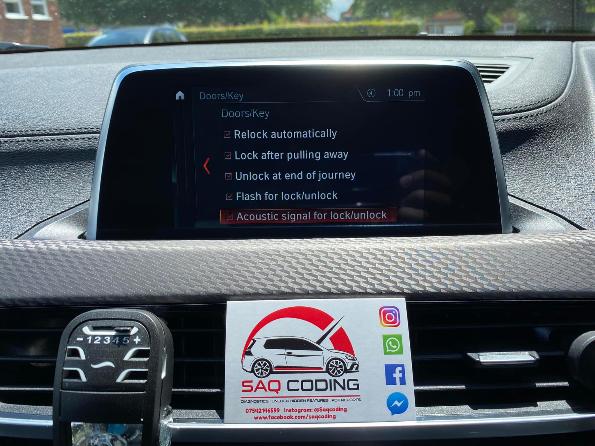 Saq Coding - Bmw x2 (2018) Acoustic confirmation codes...