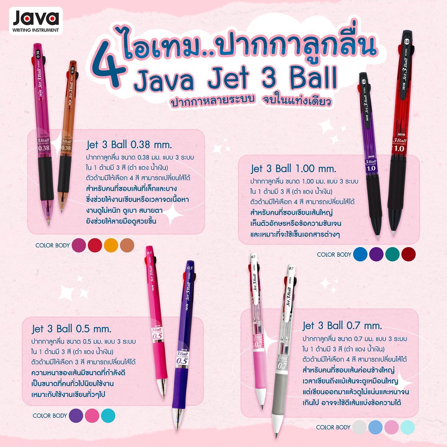 Javapen_Thailand - รวมไอเทมปากกาลูกลื่น 3 ระบบ รุ่น Java Jet 3 Ball ใคร ...