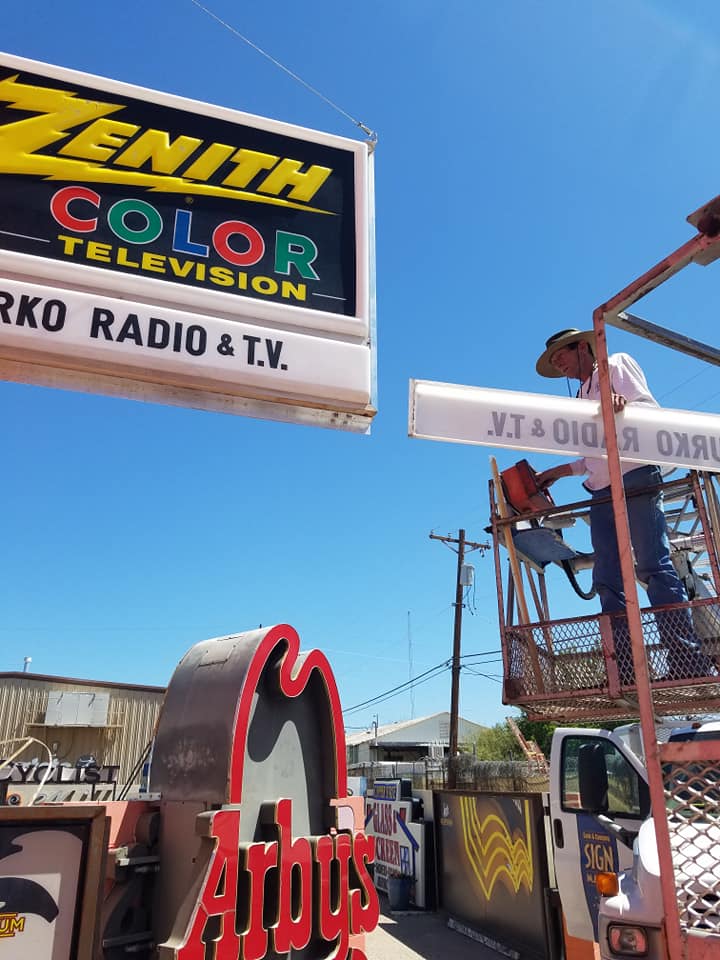 Here's photos of the Zenith sign... - Ignite Sign Art Museum