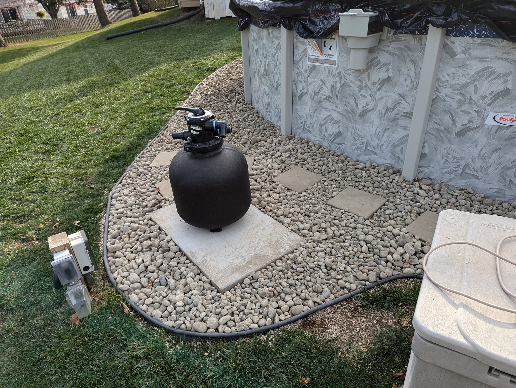 River Rock Landscaping Around Pool