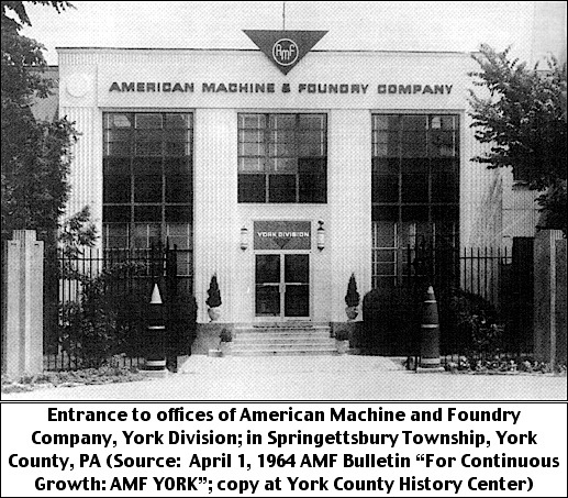 AMF plants in York County, Pennsylvania history
