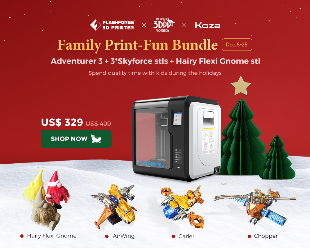 Flashforge - ☃️🎁 Hey, you! Want something new this...