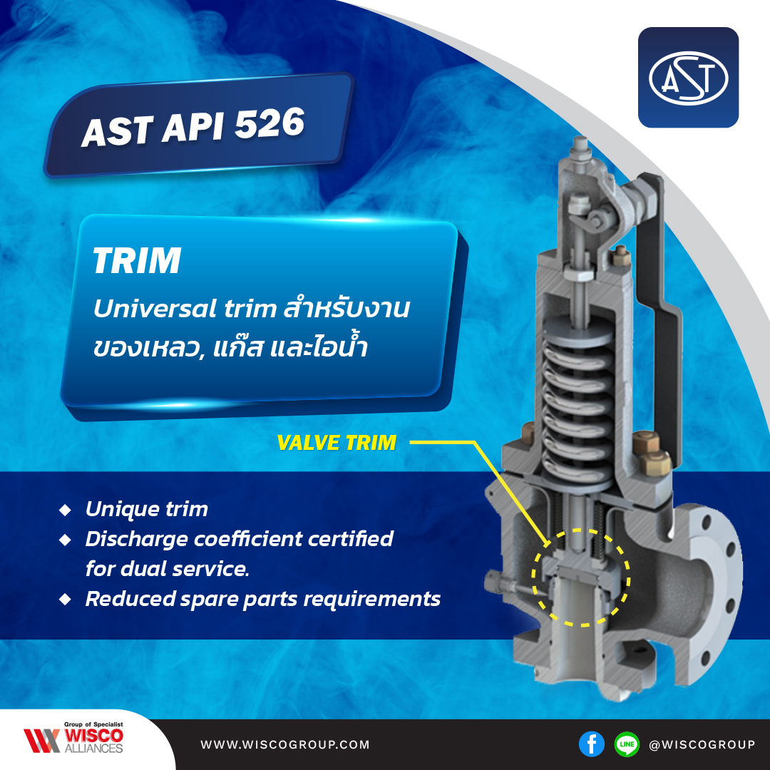 Wisco Group - Trim ของ AST รุ่นมาตรฐาน API 526 เป็นแบบ... | Facebook