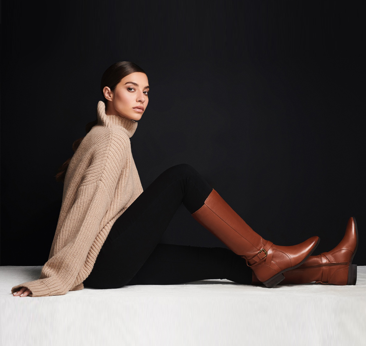 Botas Hasta La Rodilla Naturalizer Rena Mujer - Cuero/gamuza, Cremallera Lateral, Diseño Con Correas