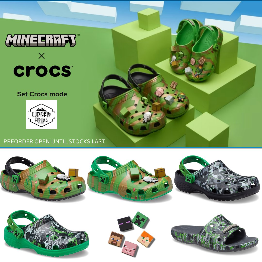 UpperFinds - ‼️CROCS KOREA PREORDER‼️ MINECRAFT X CROCS...