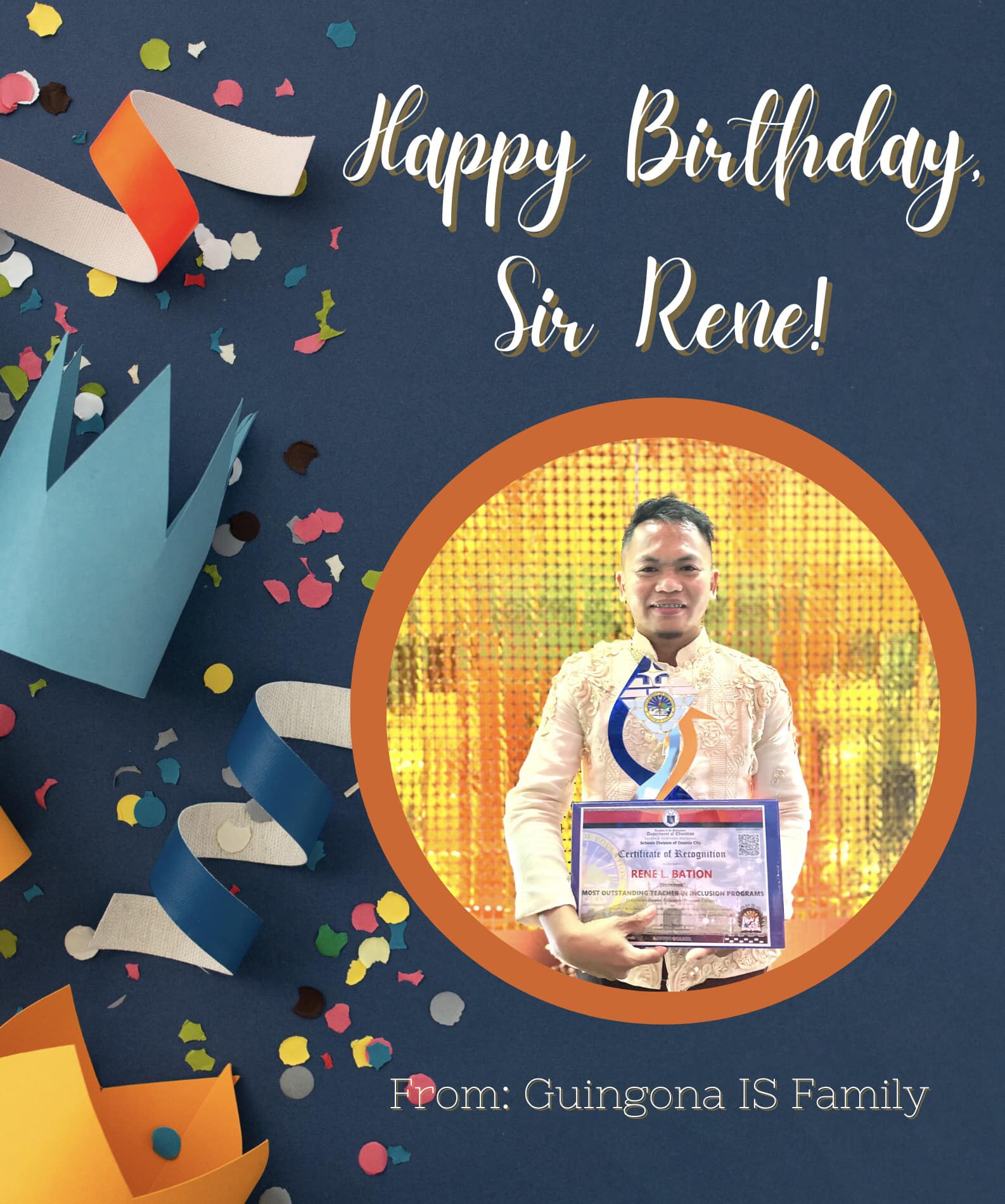Guingona - Happy Birthday, Sir Rene! God bless you always! From ...