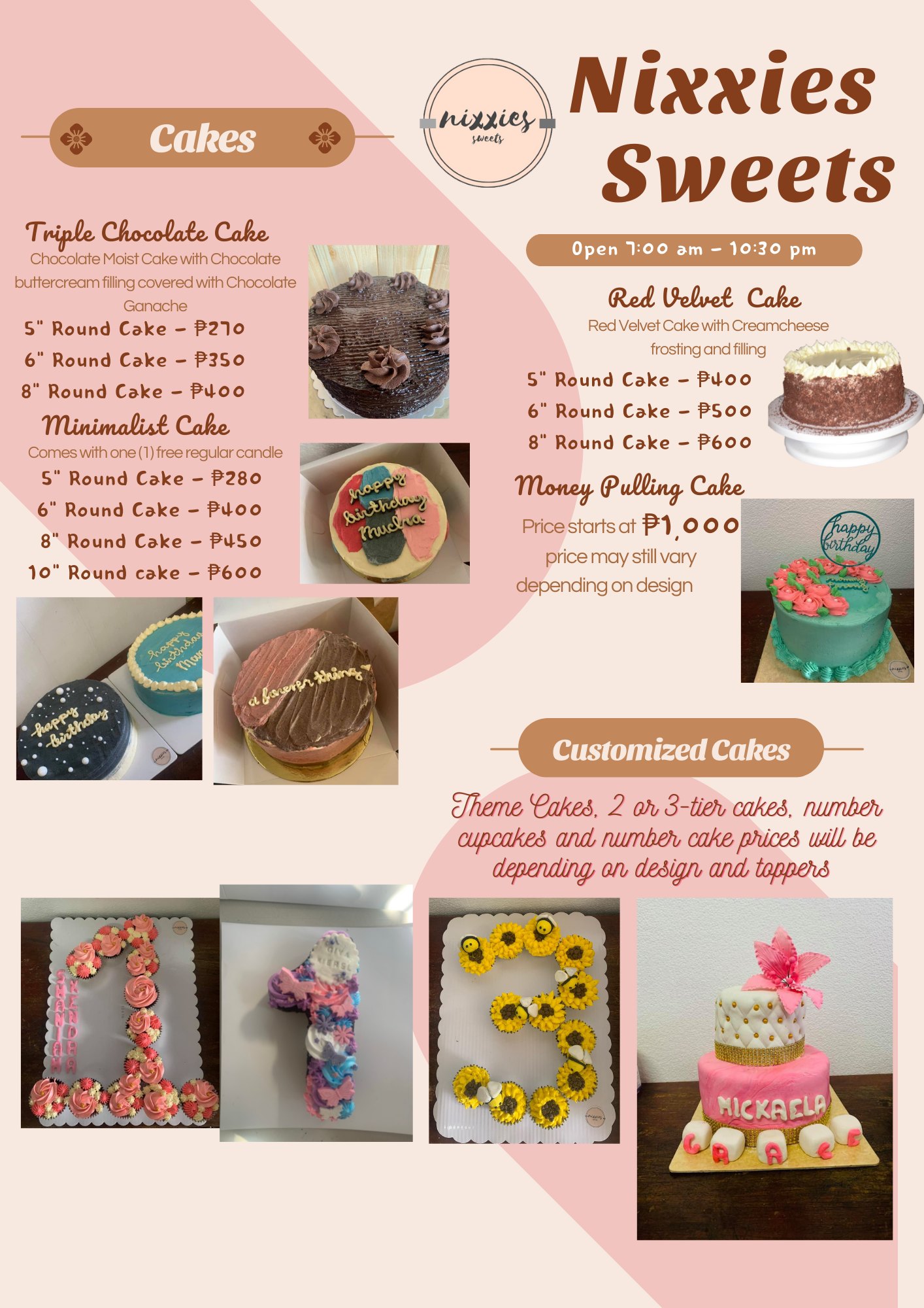 Nixxies Sweets - 📣UPDATED MENU 📣 Here’s our updated menu,...