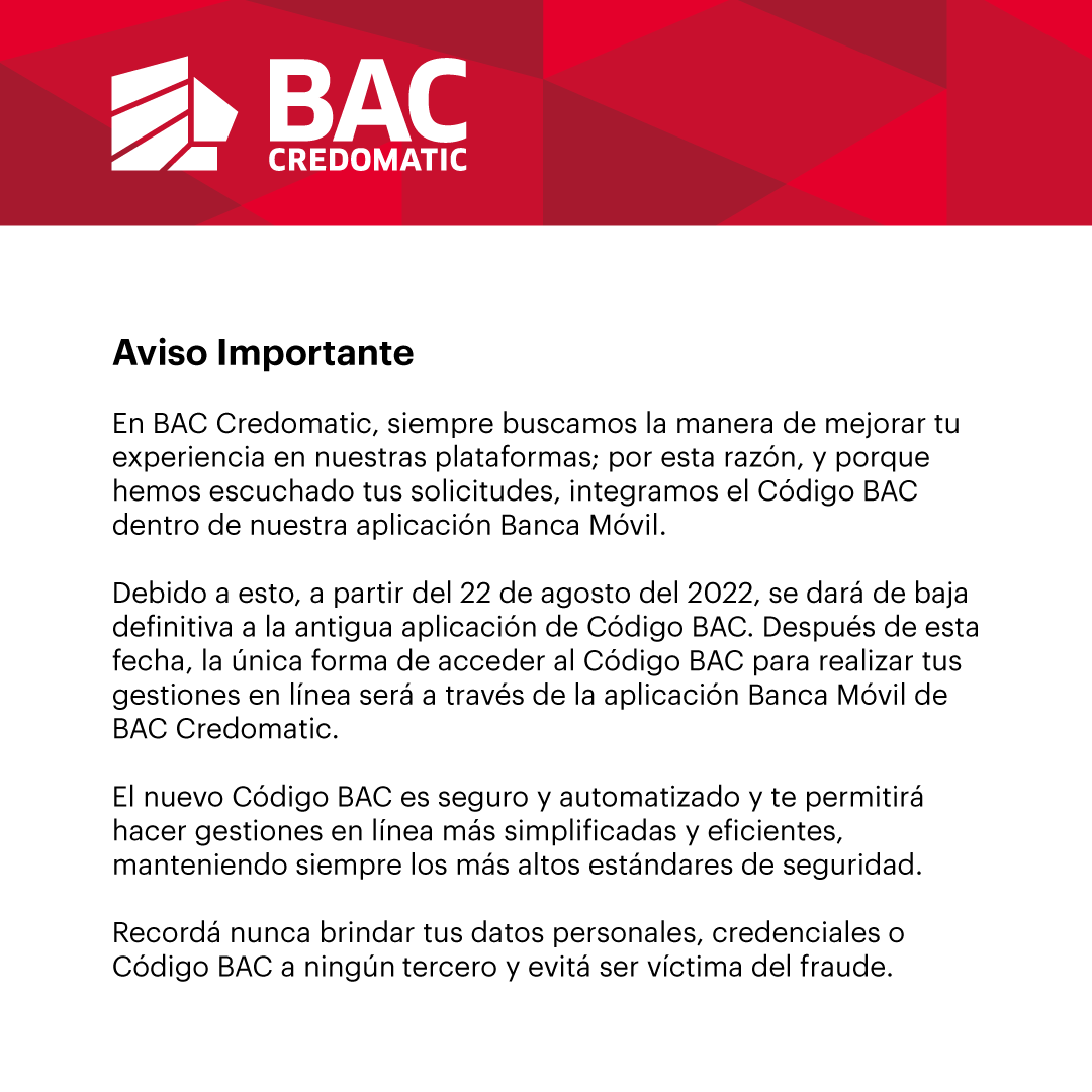 BAC Credomatic - ¡En BAC seguimos transformándonos! Te... | Facebook