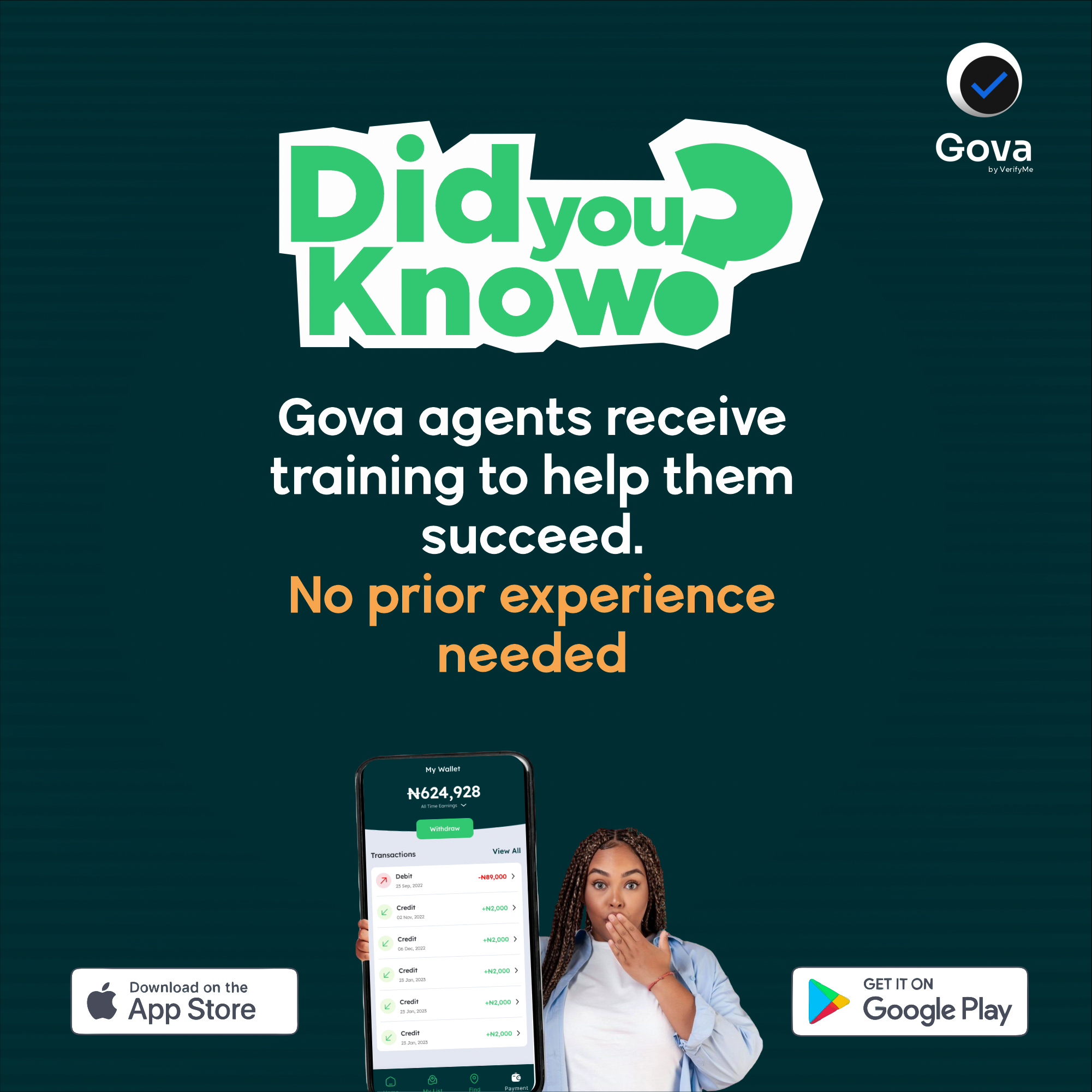Did you know that becoming a Gova agent... - VerifyMe Nigeria