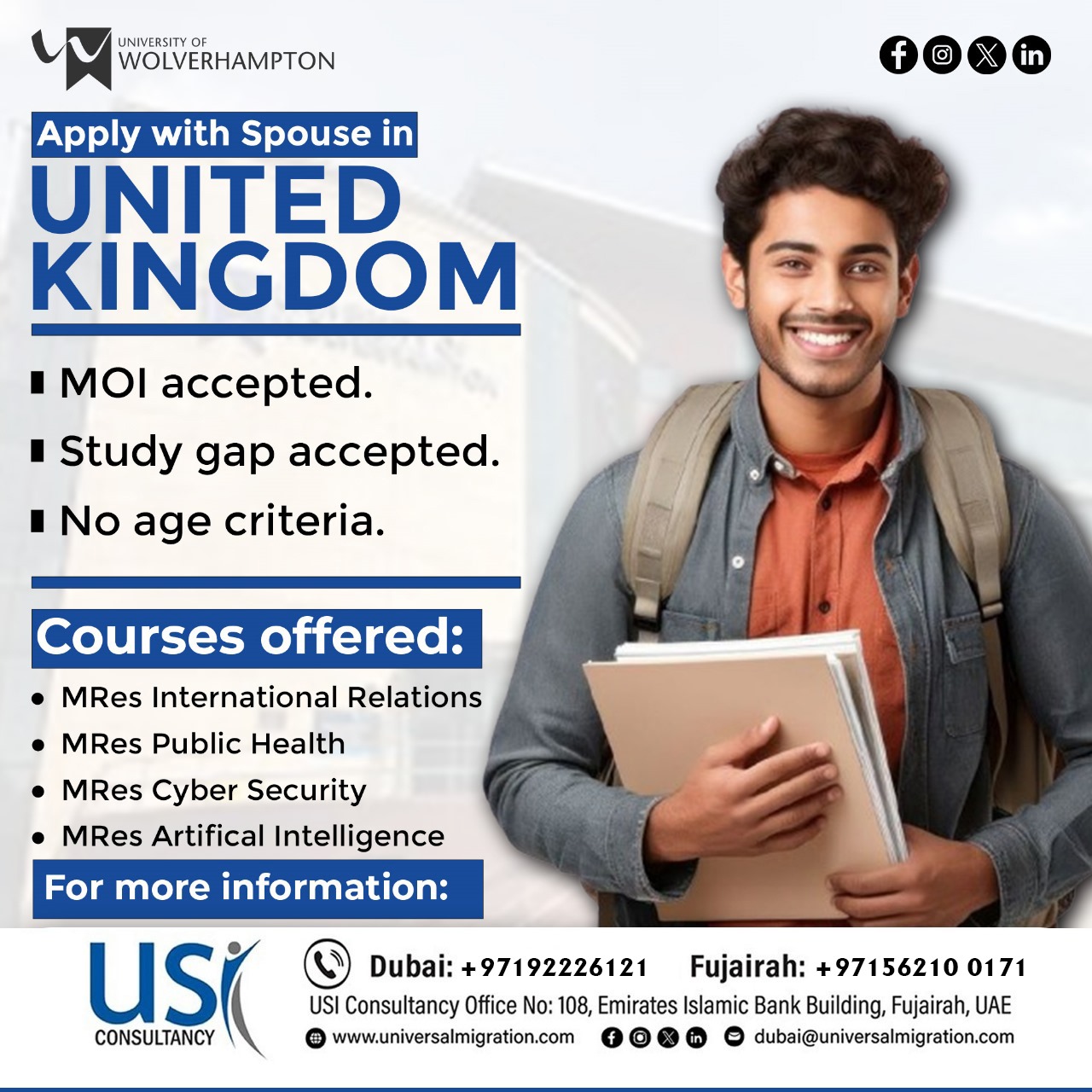 USI - 🇬🇧 Study in the UK with Your Spouse! 🇬🇧 Dream of pursuing ...