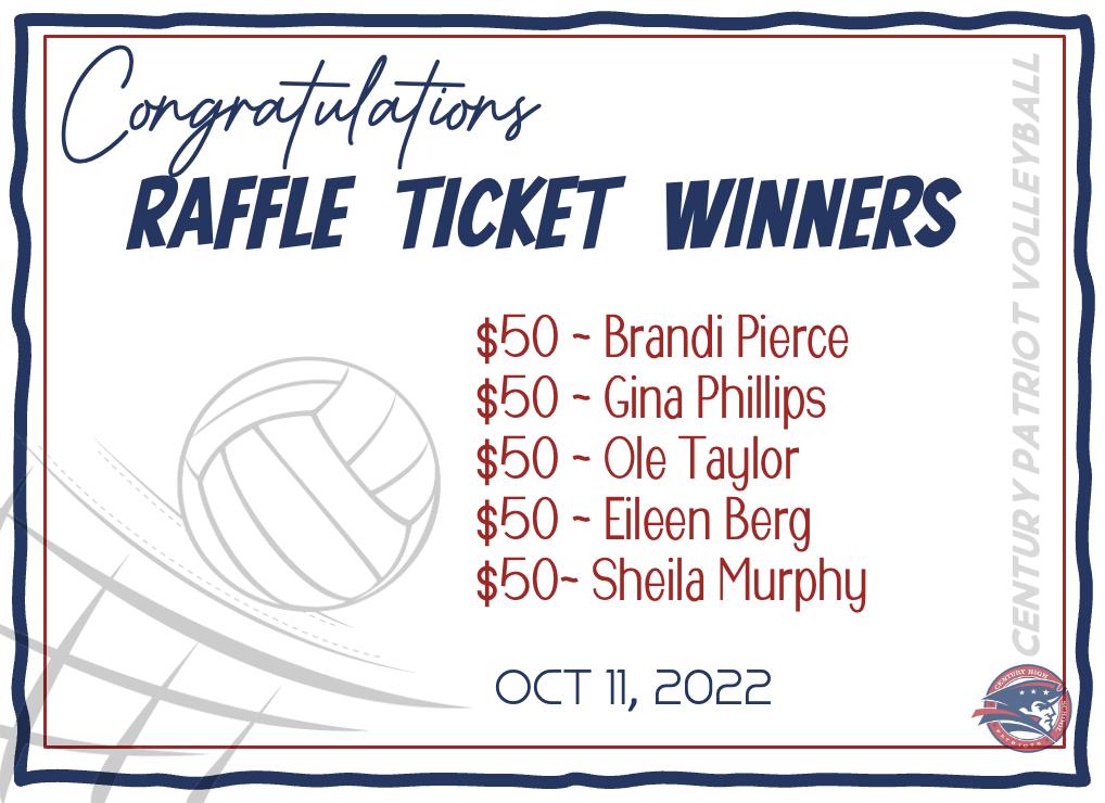 ️🏐💙 Congratulations, Raffle... - Century Patriot Volleyball