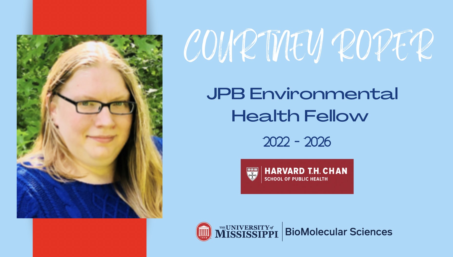 Congratulations to Dr. Courtney Roper on receiving the JPB ...