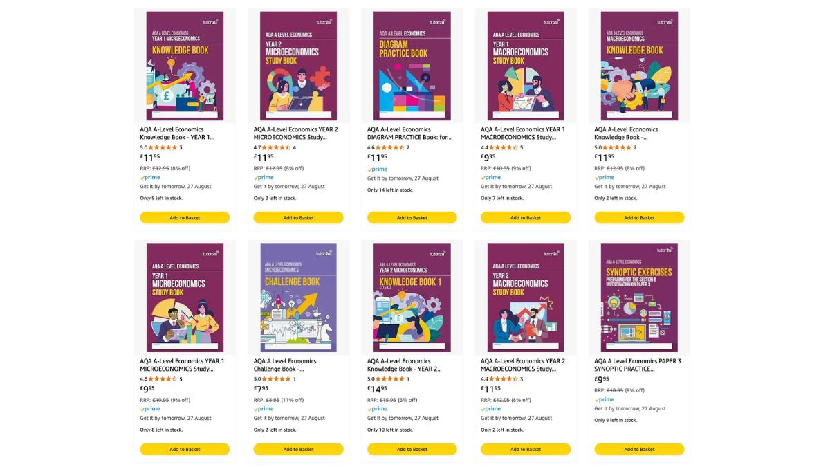 tutor2u - AQA ALEVEL ECONOMICS ON AMAZON Revision Guides & Student ...