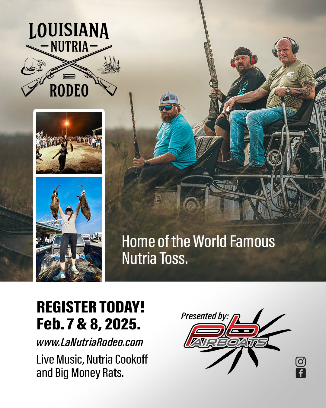 Louisiana - Registration is open for the 2025 Louisiana Nutria Rodeo 🐀 ...