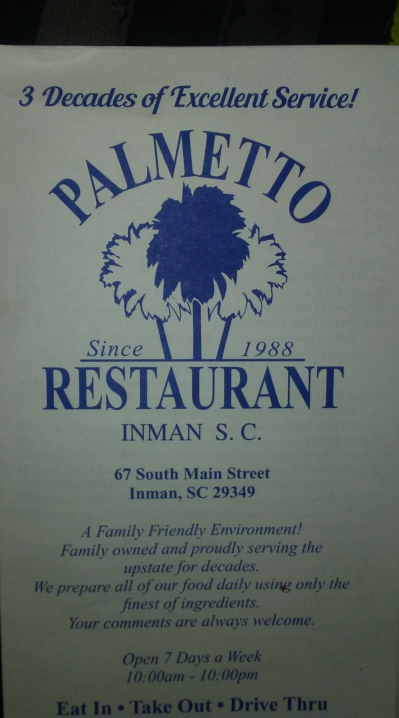 Palmetto Resturant Inman SC | Inman SC