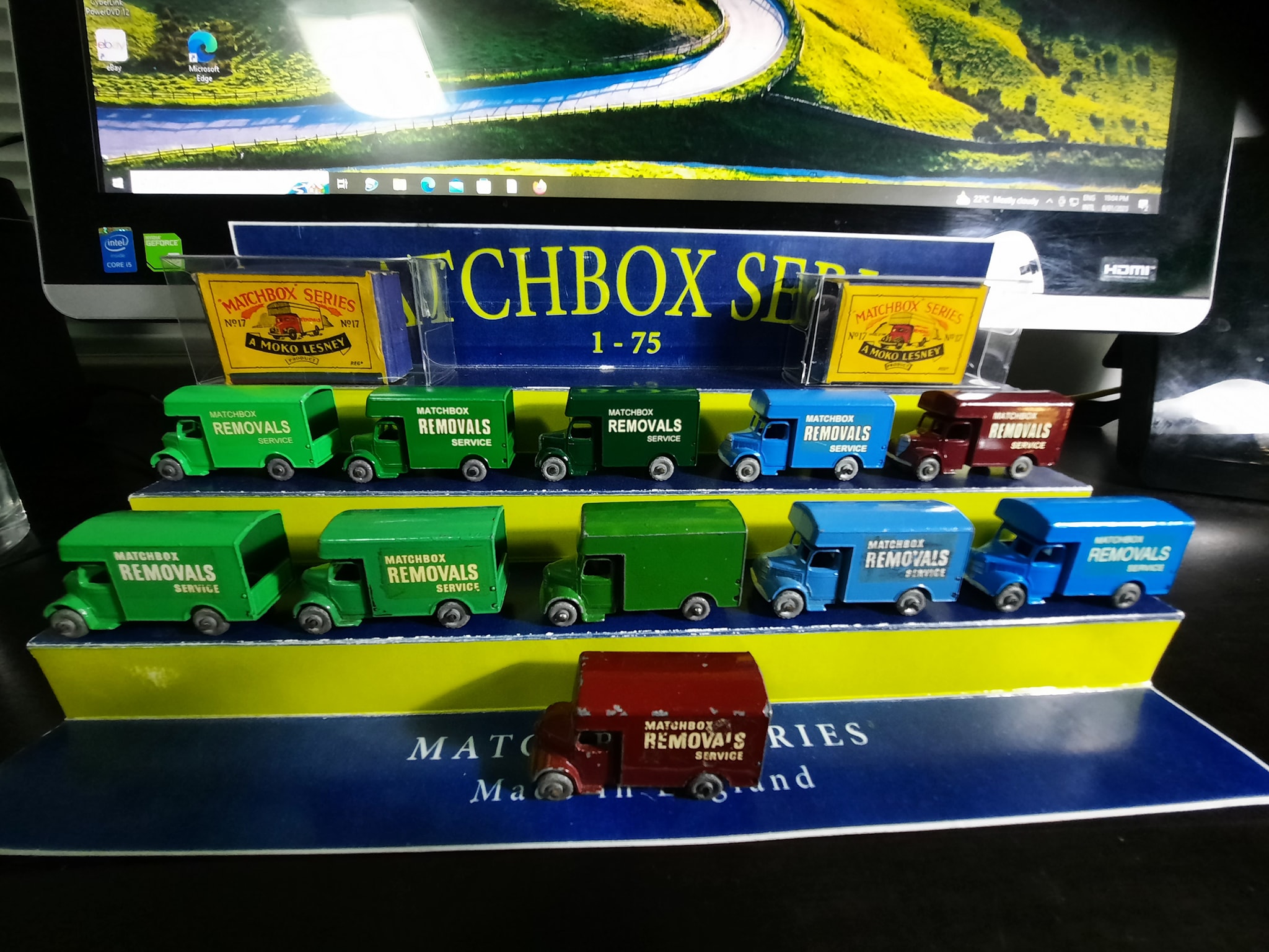 Restored matchbox bedford removal vans