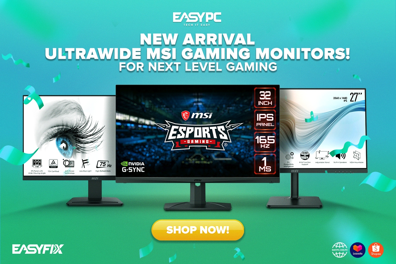 EASY PC - Our NEW Arrival Ultrawide MSI Gaming Monitors...