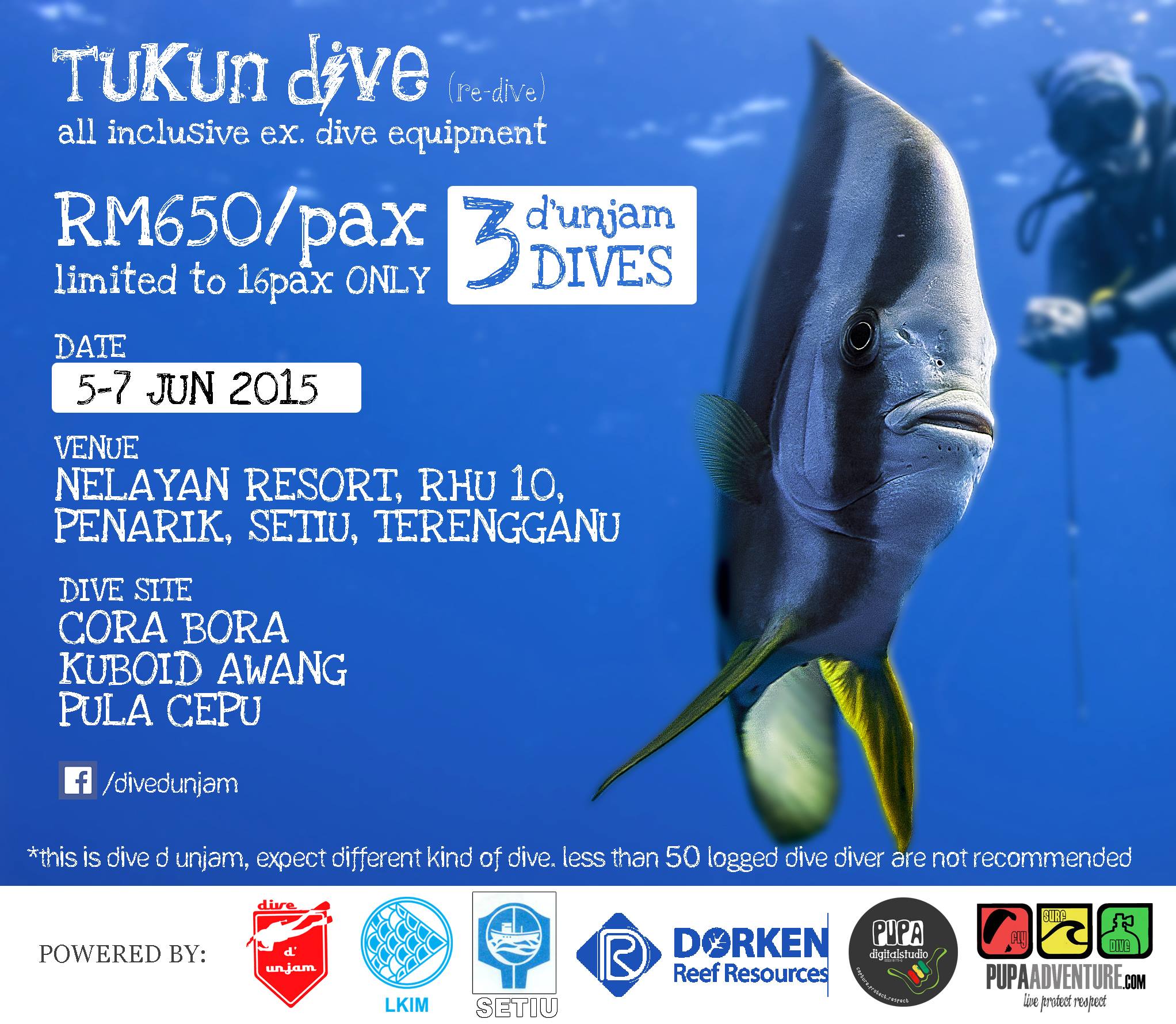 Dive D Unjam - this event open for who hasn't dive here...