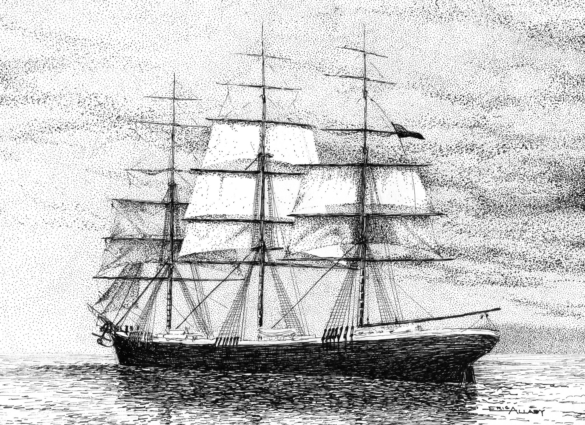 An American full... - A Maritime Shipwreck on this Date