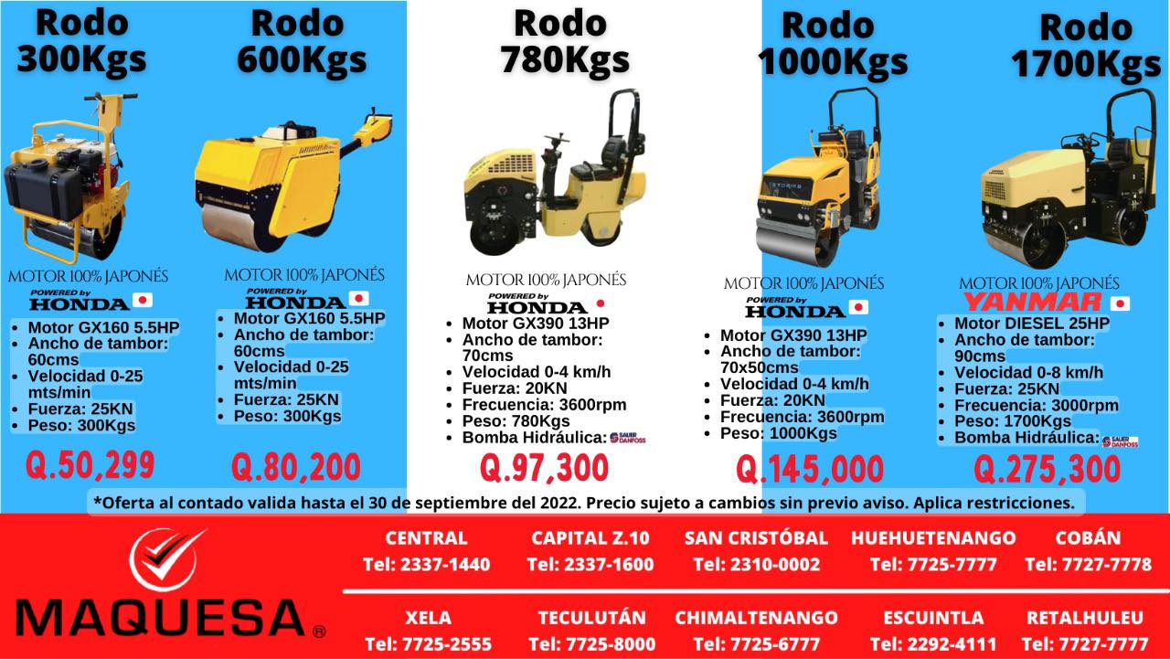 RODO VIBRATORIO 780KGS MOTOR 100%... - Maquinaria Eficiente