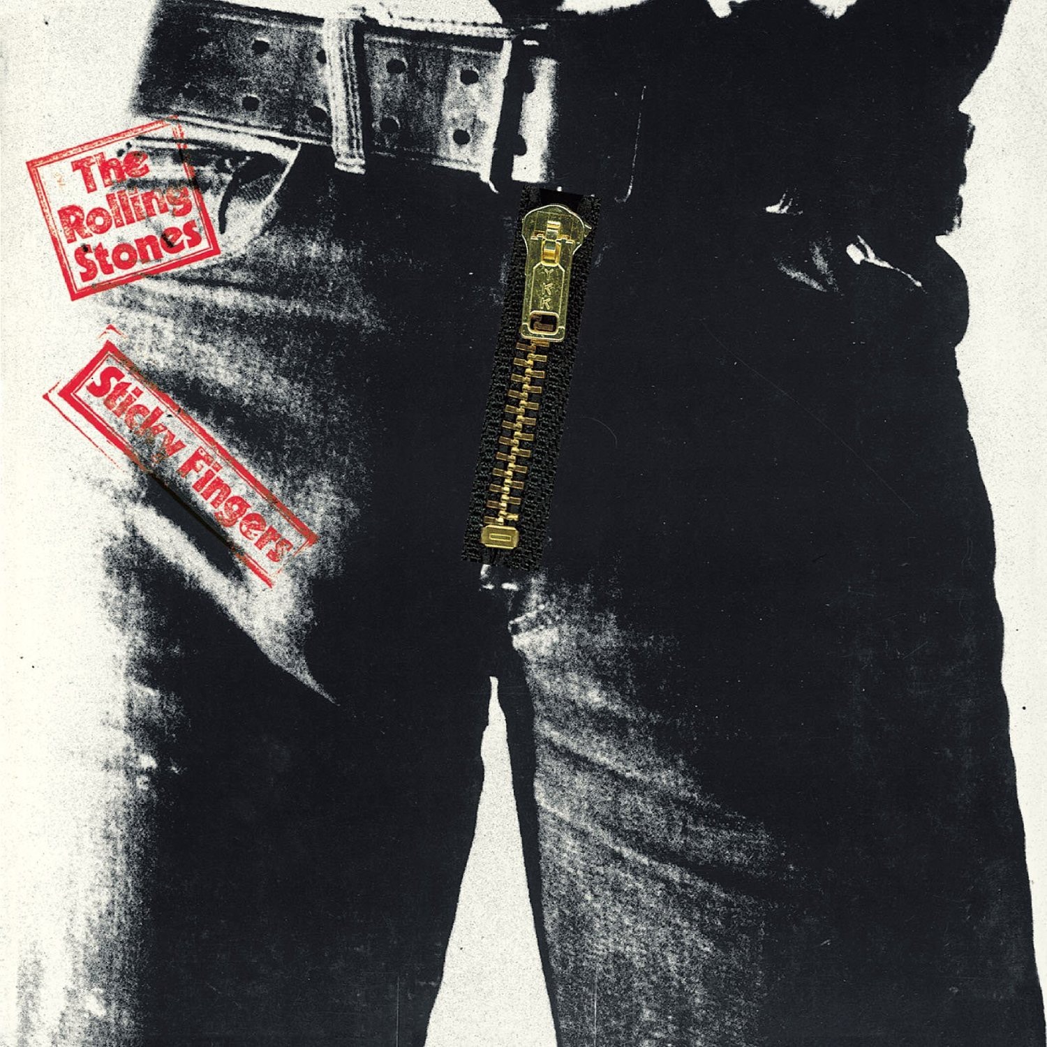 The iconic cover for the Rolling Stones' 1971 album Sticky Fingers