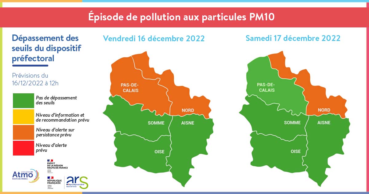 Atmo - 📢 [Episode de pollution - suite] Ce vendredi, le Nord et le Pas ...
