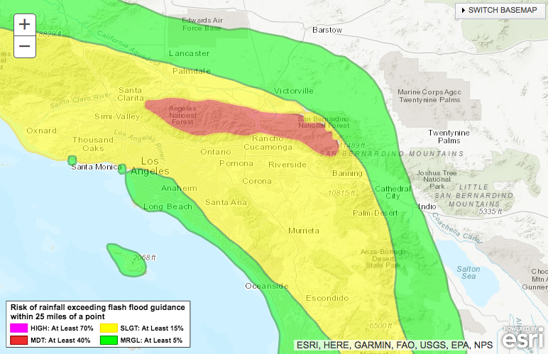 Updated SoCal Rainfall Coverage Map!... - NBC Palm Springs | Facebook