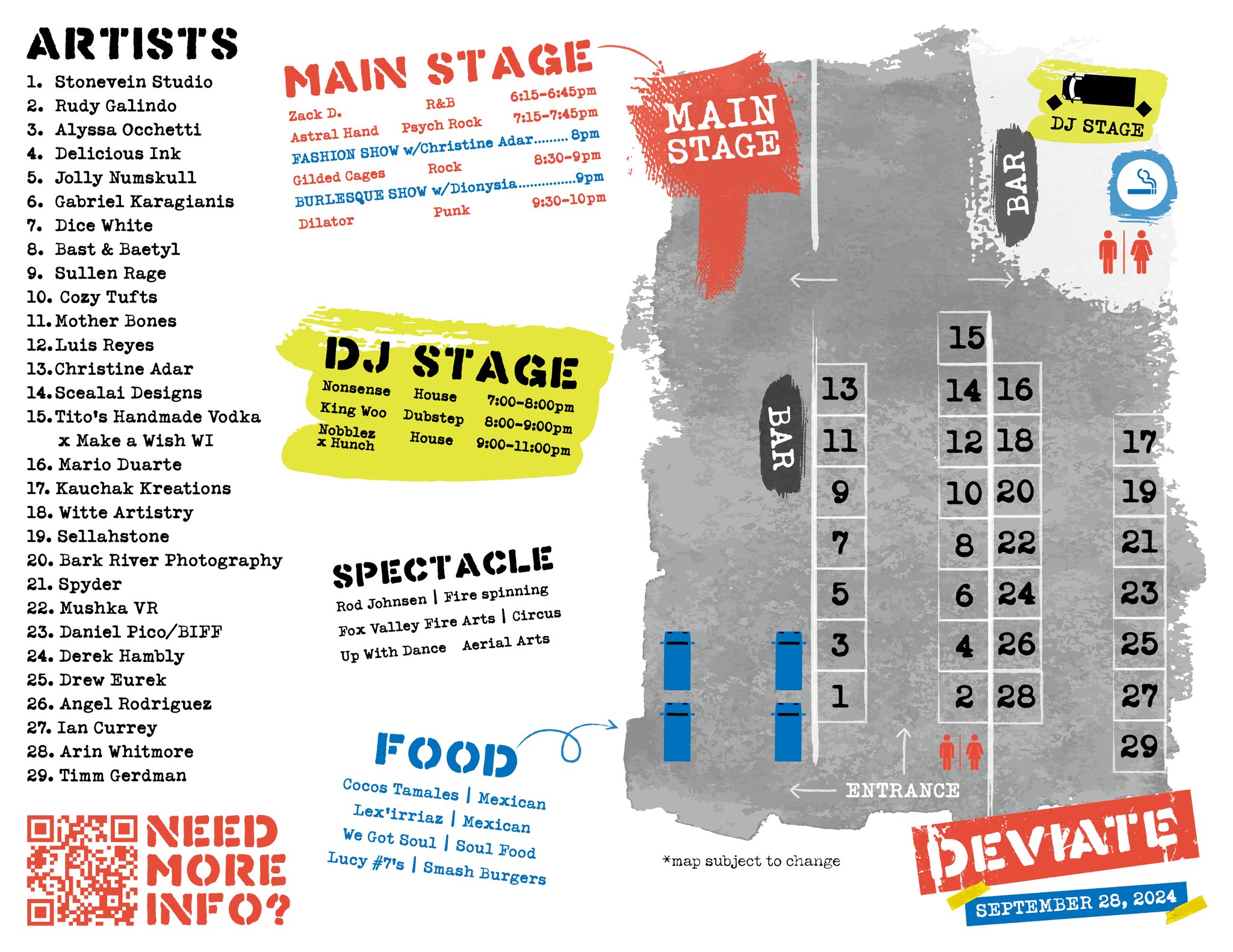 DEVIATE - Get ready to DEVIATE‼ As you can see from the venue map, we ...