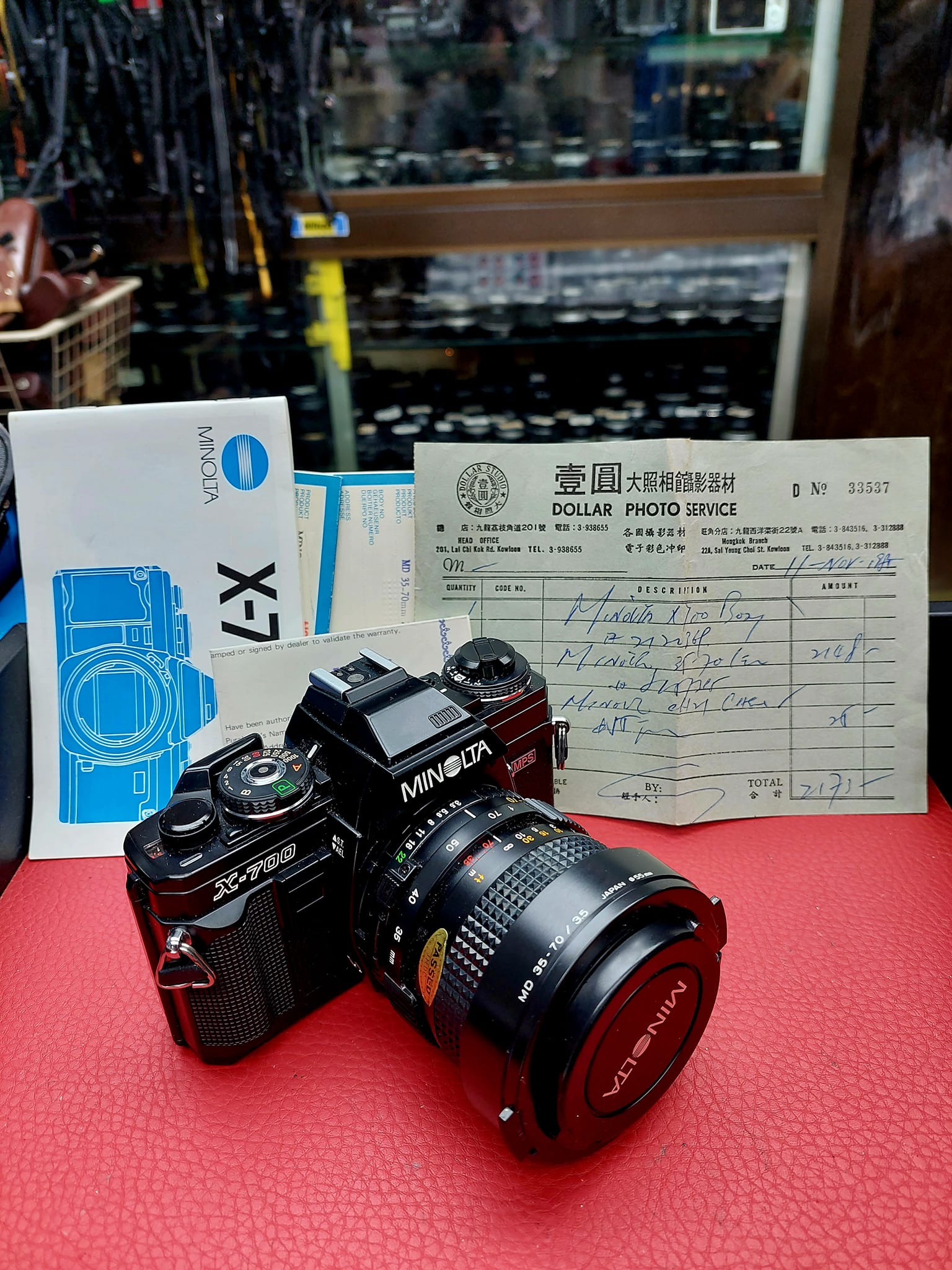 Minolta MD 35-70 f3.5 lens and X-700 camera found in perfect condition
