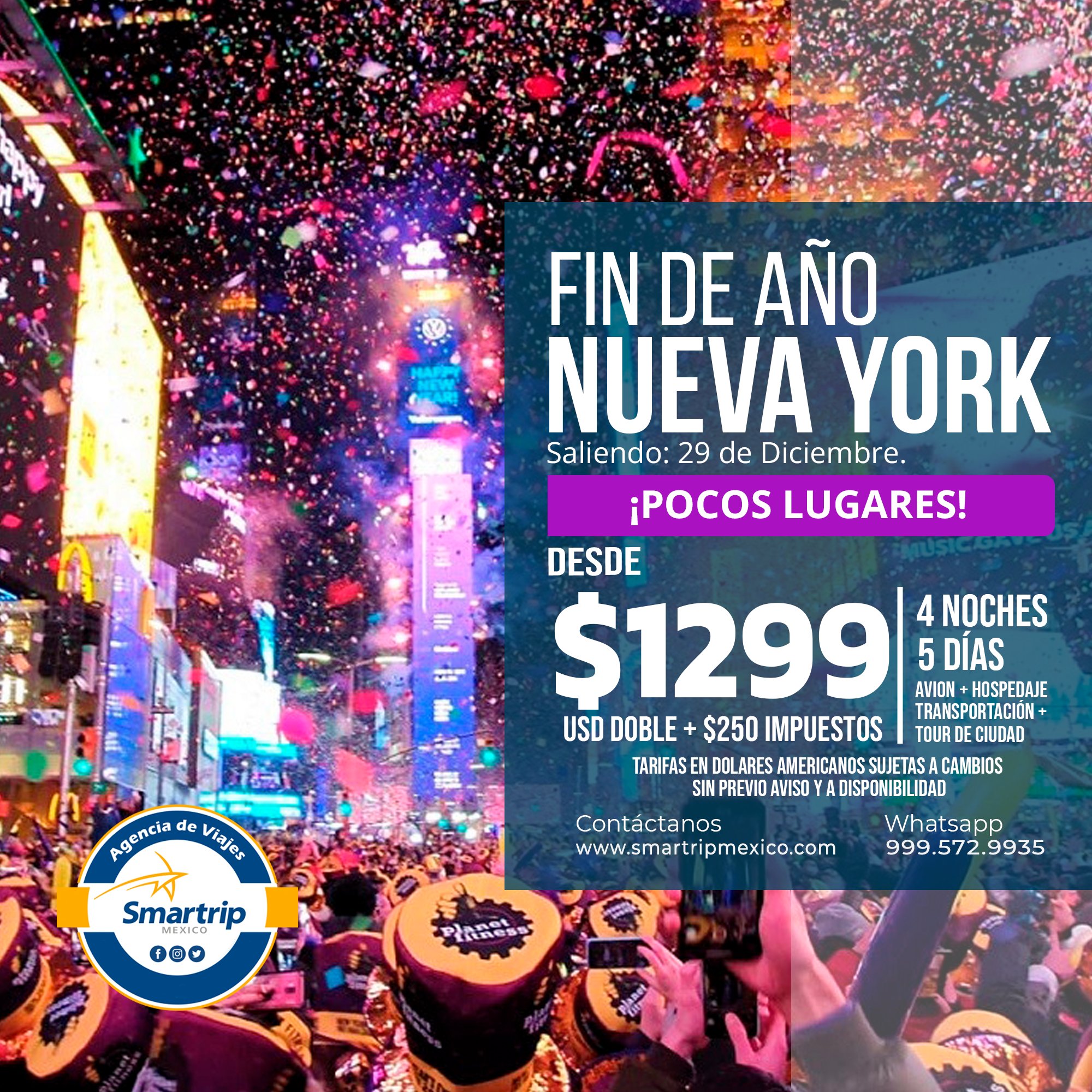 Smartrip México - Celebra el Fin de Año en Nueva York...