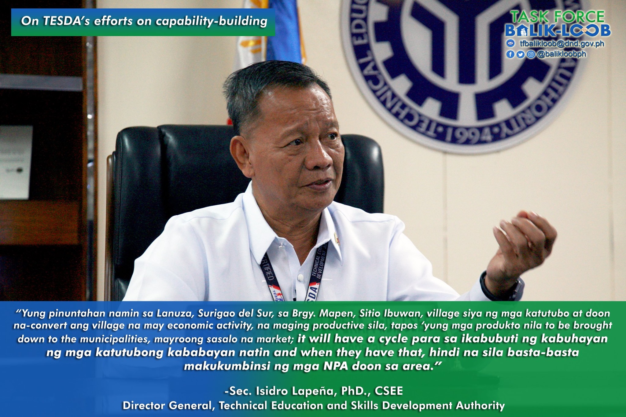 Director General of Technical... - Task Force Balik-Loob