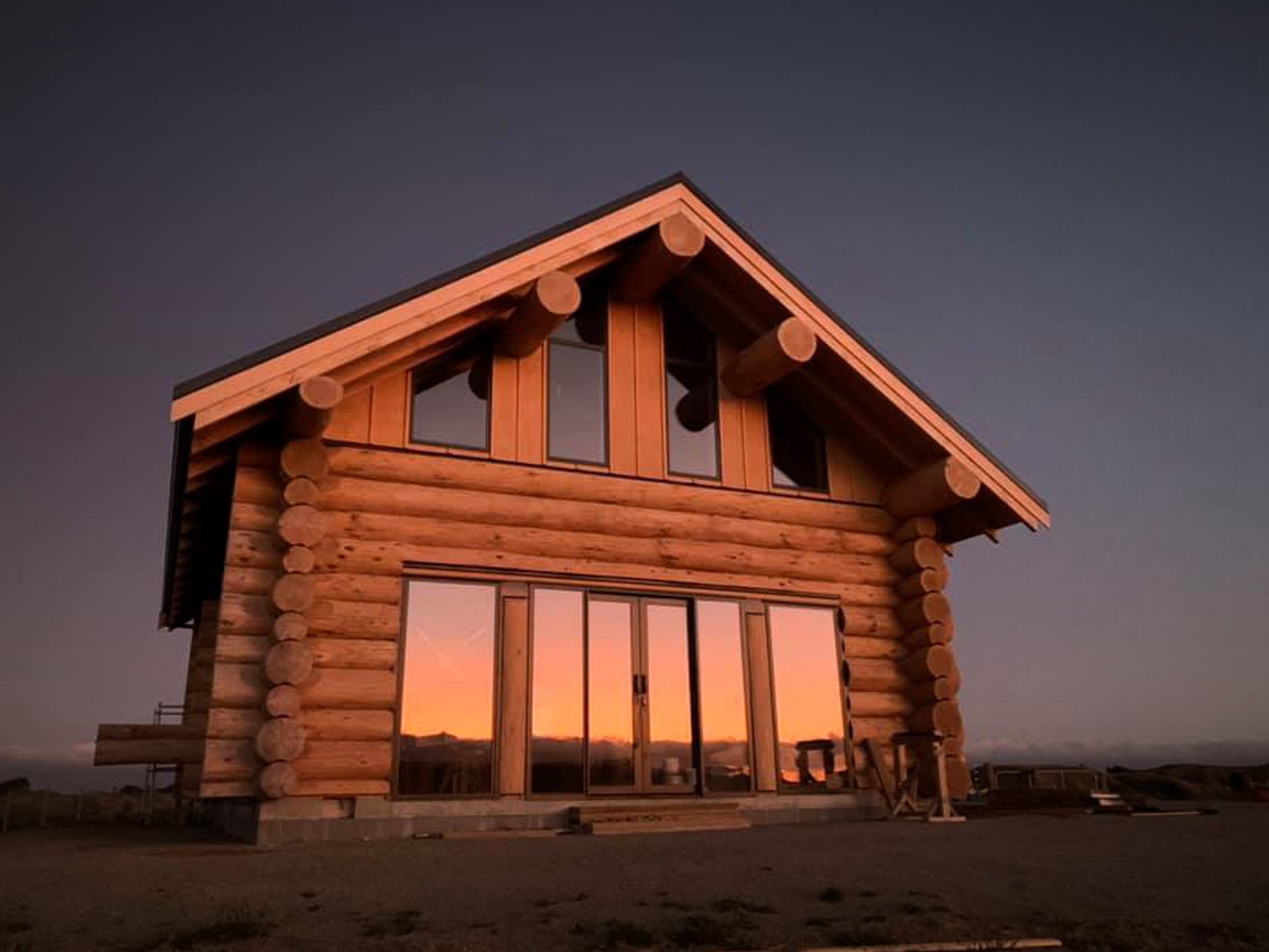 We’ve been looking back on some photos... - Natural Log Homes