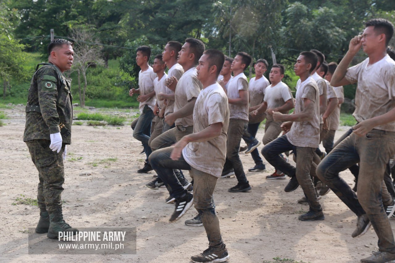 Philippine - Aspiring soldiers undergo the traditional reception rites ...