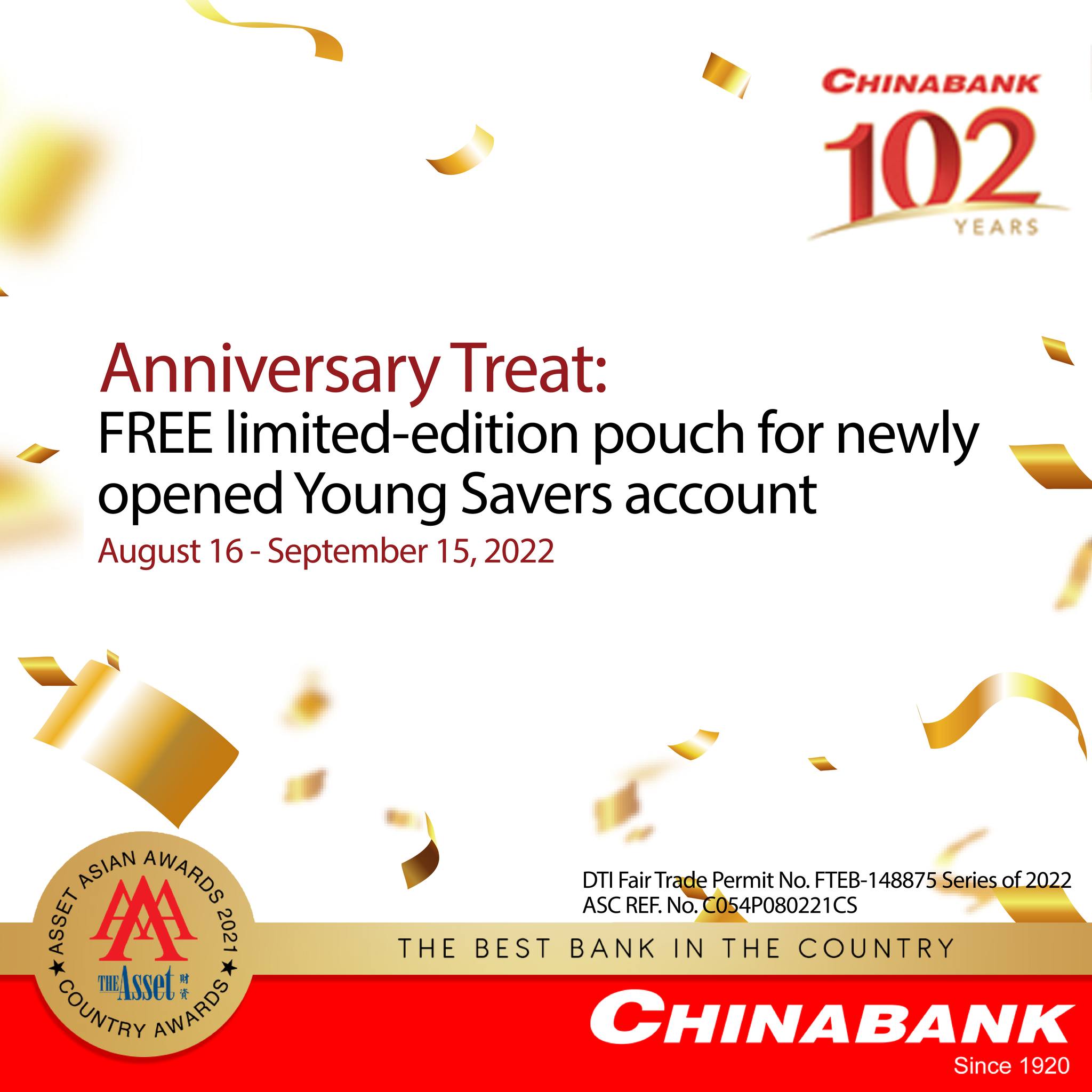 Chinabank - It is never too early to teach the value of saving to 