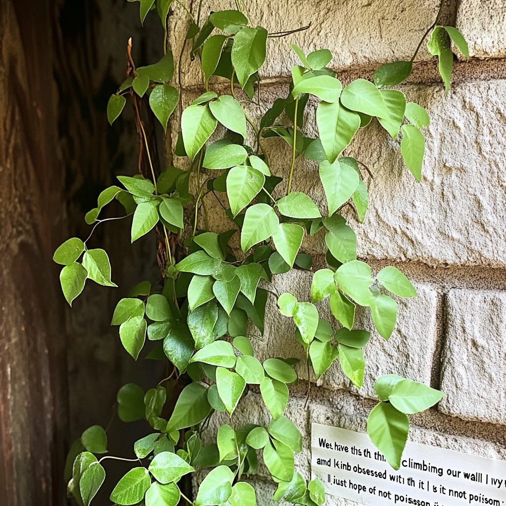 What kind of plant grows on walls?