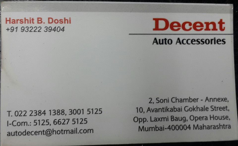 Decent AUTO ACC. | Mumbai
