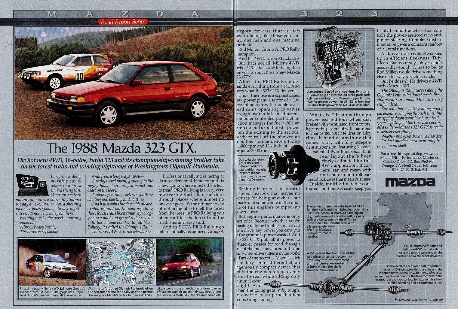 1988 Mazda 323 SE Sedan Ad. Time Magazine, December 14th 1987.