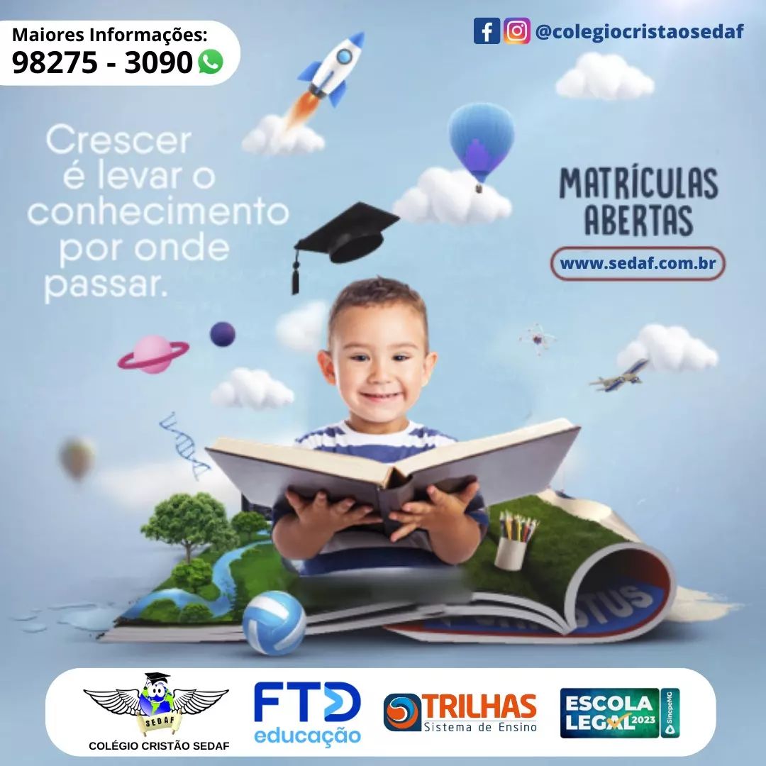 🔴 Matrículas Abertas 2023 (Vagas... - Colégio Cristão SEDAF | Facebook